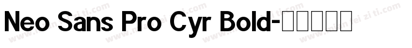Neo Sans Pro Cyr Bold字体转换